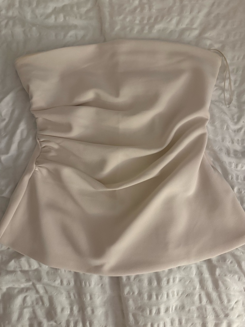 A&F Strapless Draped Top